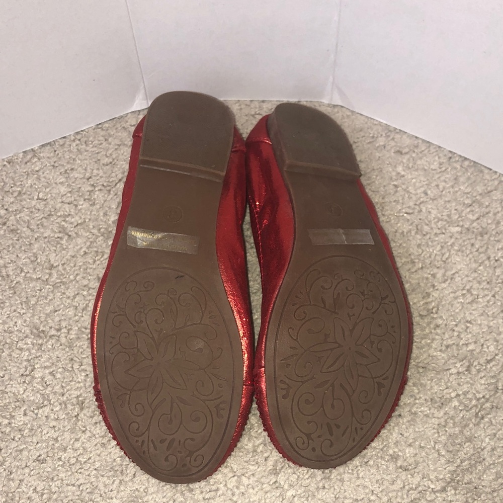 Dream Pairs Red Girls' Sparkle Ballet Flats - Picture 6 of 7